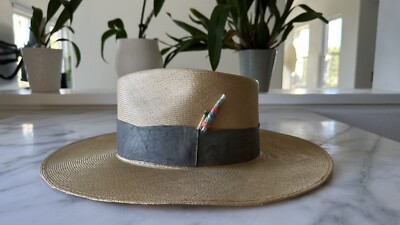 Nick Fouquet Midnight straw fedora hat Hat 102 – Nick Fouquet main image 2