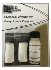 Cream Marble Worktop Epoxy Repair Putty Kit - Repairs Chips, Cracks & Defects.