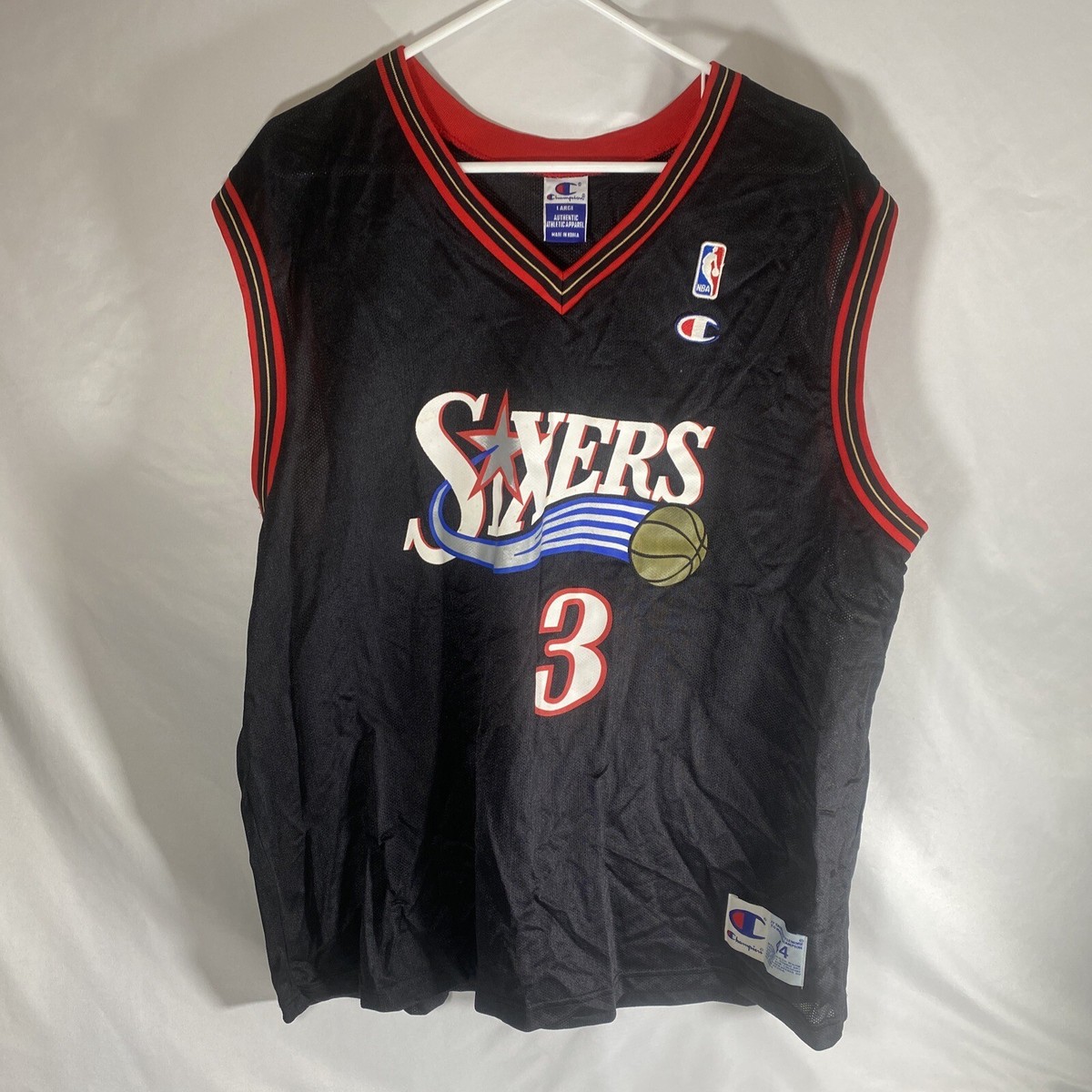 Vintage Champion Philadelphia Sixers #3 Allen Iverson NBA
