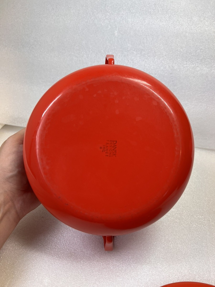 VINTAGE 1960's Dansk Designs France IHQ Kobenstyle RED Enamel