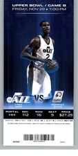 Phoenix Suns vs Utah Jazz 11/29/2013 Full Ticket -  Marvin Williams