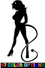 Vinyl Decal Truck Car Sticker Laptop - Adult Pinup Mudflap Girls Sexy Devil Girl
