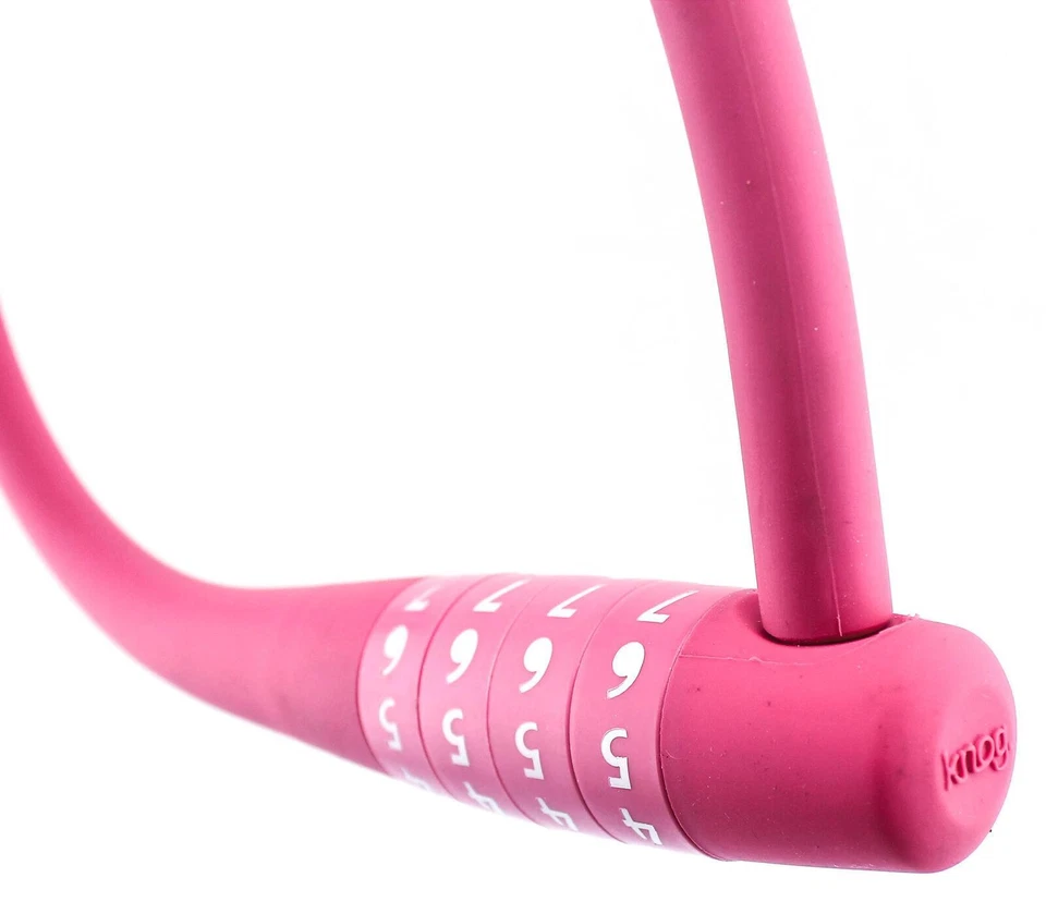 Knog Party Combo 620mm Combination Bike Lock Braided Steel Rose Pink New - Image 3 of 4