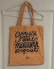 Reusable Cloth Tote Bag Easily Washable And In Great Condition Peach Color