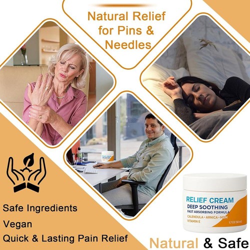Herbal Nerve Relief Cream Deep Soothing Fast Absorbing Formula - Picture 13 of 15