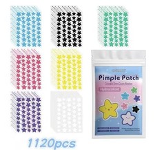 1120pcs 7-Color Star Pimple Patches Invisible Hydrocolloid Acne Dots