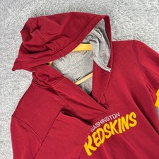 Nike NFL Washington Redskins Pullover Hoodie S V-Neck Maroon Gold Stripe Women's