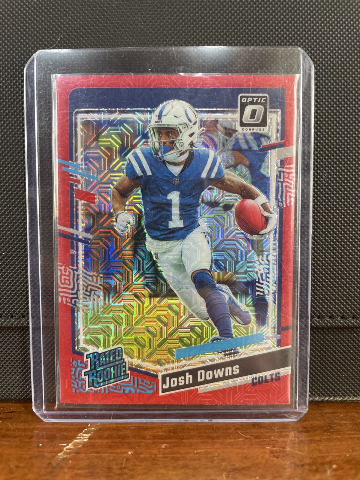 2023 Panini Donruss Optic - Rated Rookie Josh Downs #248 Red Mojo Prizm (RC)