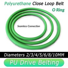 Diameters 2-10mm Green PU Solid Round Belt Polyurethane Close Loop Drive Belting