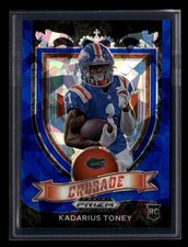 2021 Panini Prizm Draft Picks Collegiate #176 Kadarius Toney Blue Ice #/99