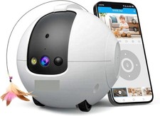 1440P Robot Dog Pet Camera Smart Rolling 360 Night Vision 2-Way Audio 10000mAh
