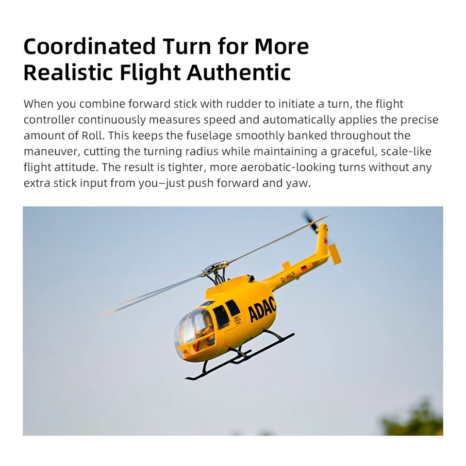 Fly Wing V4 BO-105 10CH M10GPS 4 Blades ACE FC Hovering RC RTF Hubschrauber - Bild 3 von 4