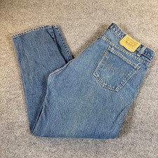 Vintage Levis 505 Orange Tab Jeans Mens 42x30 Made In USA Medium Wash 90s 2835