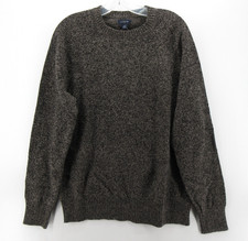 J Crew Sweater Men Medium Gray Lambs Wool Blend Marled Heathered Casual NEW