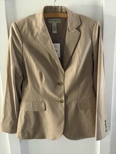 NWT Banana Republic Women's Beige Wool Blend Stretch Blazer Jacket Size 2