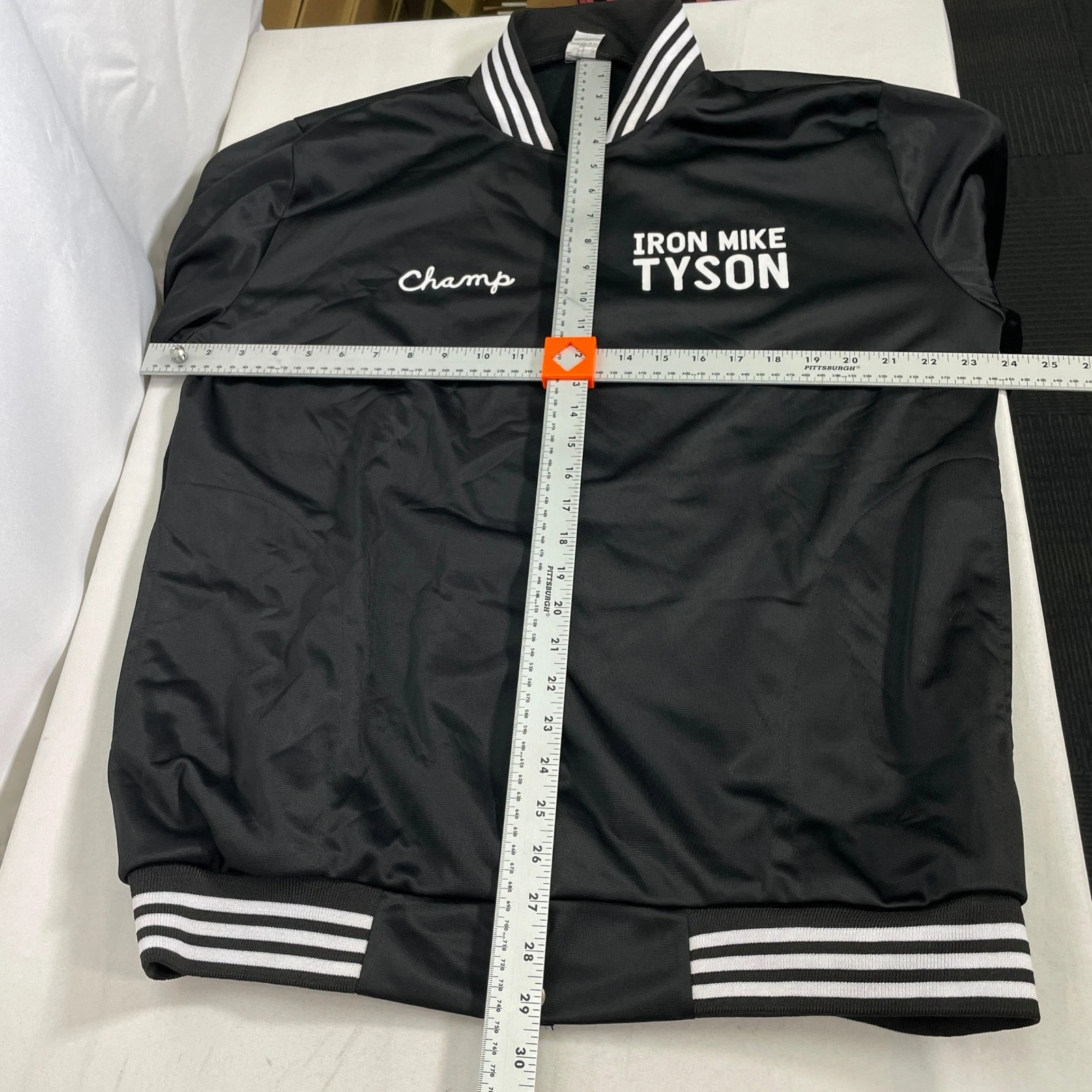 Iron Mike Tyson Champ Catskills Brooklyn NY Black Varsity Track Jacket Men's XL - product detail image 13