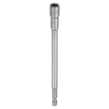 Nut Driver Drill Bit 8mm Socket 1/4" Hex Shank 6" Extra Long Magnetic Setter