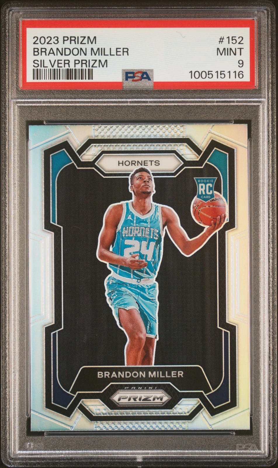 2023 PANINI PRIZM SILVER PRIZM #152 BRANDON MILLER PSA 9