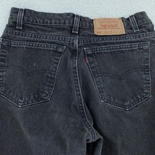 Vintage Levis 550 Jeans Mens ACTUAL 32x31 Black Relaxed Fit Tapered Leg USA 90s