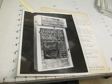 OWENS CORNING fiberglas insulation ad agency photo 1960s store display sign