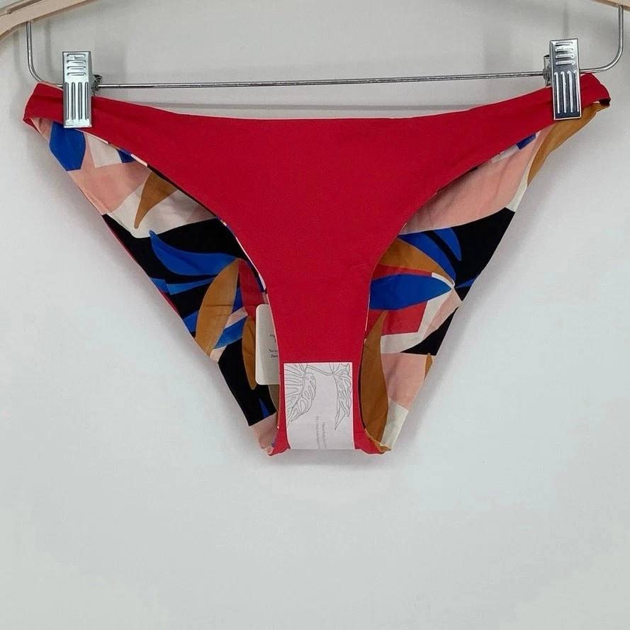 Traje de baño prAna Talla S Rosa Tropics Elina Natación Reversible Bikini Parte Inferior N7-1 Foto 4 de 4