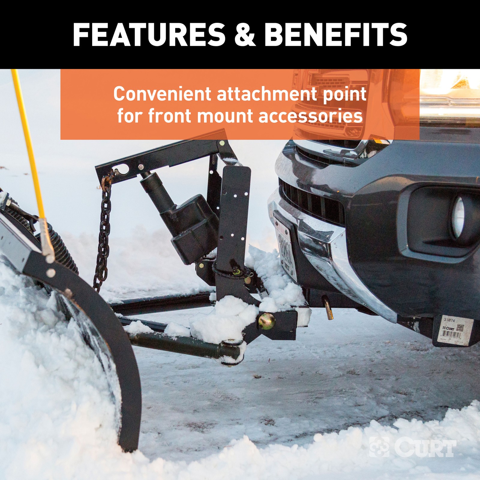 CURT Front Trailer Hitch Cargo Carrier Receiver for 00-06 Tundra, 01-07 Sequoia