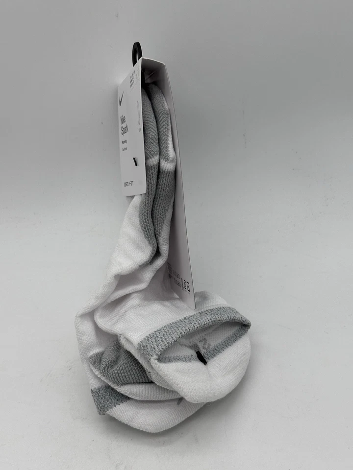 NUEVO UN PAR DE CALCETINES PARA MUJER NIKE SPARK DRI FIT RUNNING LIGEROS NO SHOW BLANCOS Foto 3 de 3