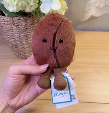 Jellycat Amuseable Coffee Bean Bag Charm Plush Keychain Cute Soft Toy