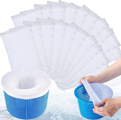 20 Stk Pool Skimmer Socken Filternetze Poolpflege Poolzubehör Schwimmbad