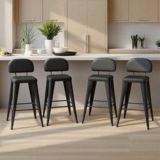 Bar Height Bar Stools Set of 4, 30 Inch Bar Stools with Soft Cushion Low Back...