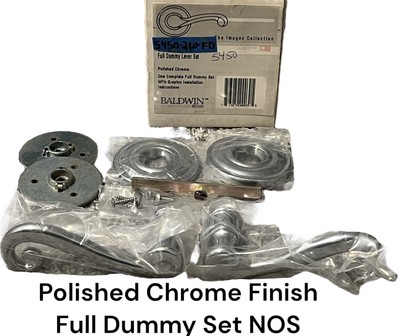 Baldwin 5450-260-FD Full Full Dummy Lever Set Pair (2) Polished Chrome NOS