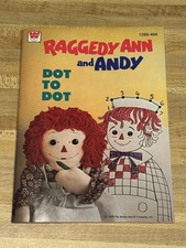 Vintage Whitman Raggedy Ann And Andy Dot To Dot Coloring Book 1978 Unused