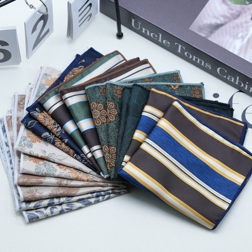 Mens Pocket Square Wedding Handkerchiefs Set Fashion Formal Bundle Luxury Unique - Afbeelding 1 van 18