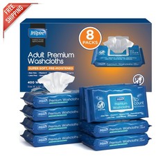 Extra Large Adult Wet Wipes, Aloe Vera  Vitamin E - 400 Hypoallergenic Count