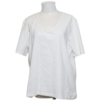 Gina Laura, T-shirt, Größe: XXL, Weiß, Baumwolle/Elasthan, Einfarbig, Damen #ZMA