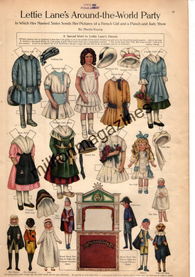 1911 Lettie Lane's Around the World Party France - Original Paper Doll