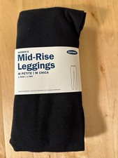 Old Navy Mid Rise Fashion Layering Legging Black Jack Petite Medium NWT