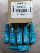 6 x Label.m Curl Define Shine Top Coat 50ml - Tames Frizz And Flyaways