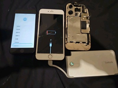 iPhone Lot Unknown Models 6s Plus 13/ 15 pro? Parts Salvage Read Free Powerbank!