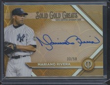2022 Topps Tribute Solid Gold Greats Mariano Rivera 33/50 Auto Autograph 