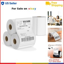 Thermal Shipping Labels Paper 4" x 6" 4 Rolls 880 Labels Adhesive Waterproof