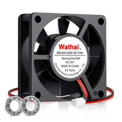 60mm X 20mm Dual Ball Dc Brushless Fan 24v 6020 For Diy Replacement Part Cooling