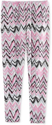 Epic Threads Girls Multicolor Chevro Print Leggings SMALL