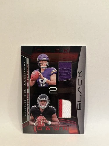 2024 Panini Black JJ McCarthy Michael Penix Dusk 2 Dawn 9/10 Dual Number Match