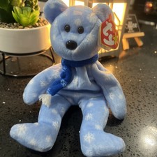 Ty Beanie Babies 1999 Holiday Teddy Bear Plush Toy - Blue