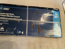Project Source Flynt Kitchen Faucet Commercial Style Matte Black 2916842