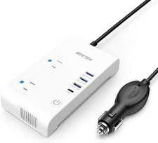 200W Power Inverter, DC 12V to AC 110V Car Inverter with Total 7.8A 4