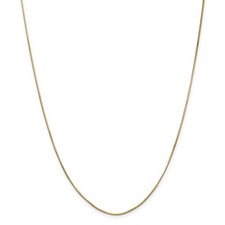 14k Yellow Gold 1mm Solid Octagonal Snake Chain w/ Lobster Clasp 16" - 30"