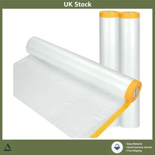 Durable Self Adhesive Masking Film For Painting Floor Cover 4m x 20m 3pk
