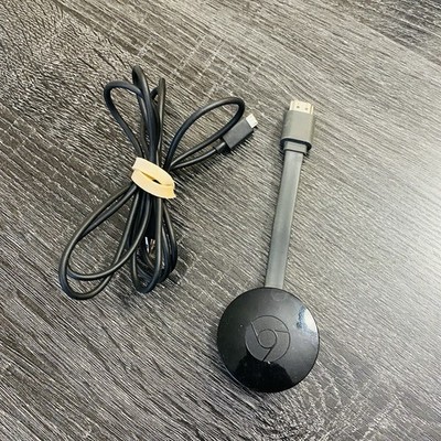 Google Chromecast Model NC2-6A5 HDMI Black 2nd Gen 1080p Streaming Tested Works